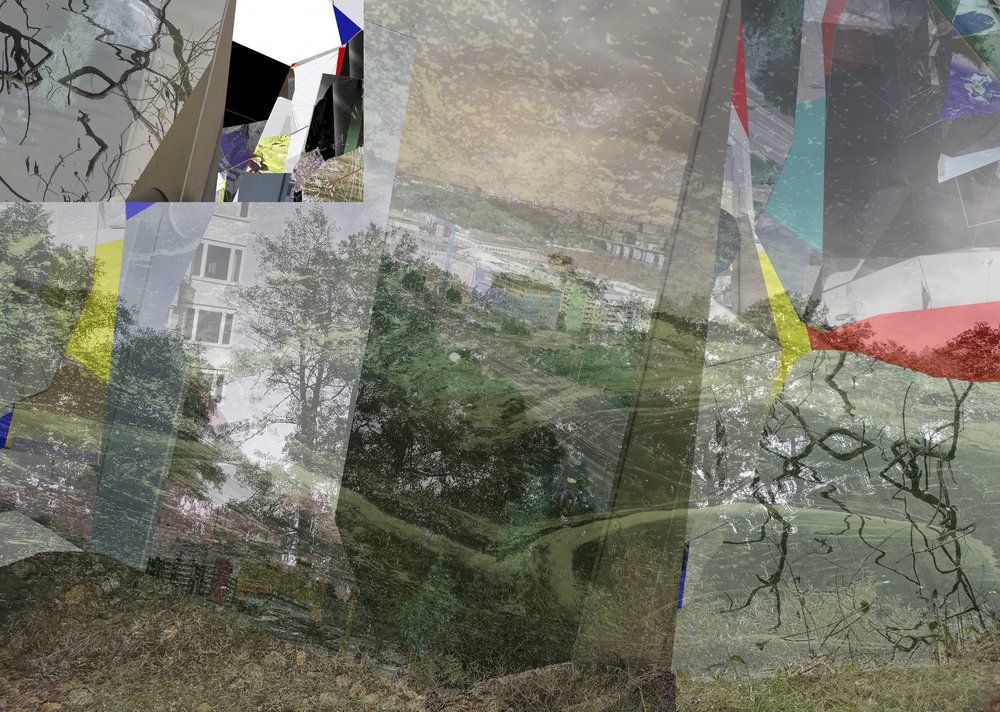 Surreale geschichtete Stadtlandschaft von Stefan Fransson