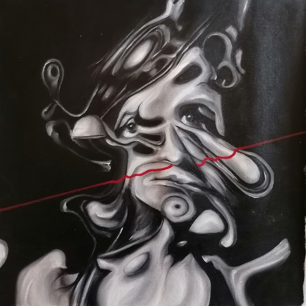 Dunkles surreales Porträt von Stefano Mazzolini