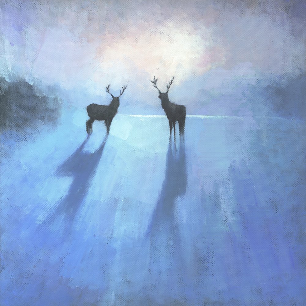 Majestätische Winterhirsche von Steve Mitchell