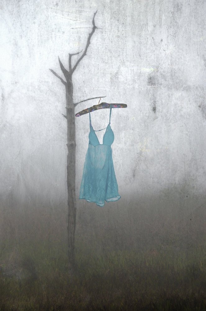 Nebliges blaues Kleid von Steven Gibson