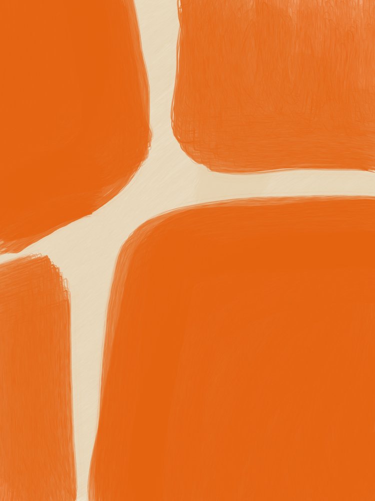 Abstrakte orange Formen von Studio Palette