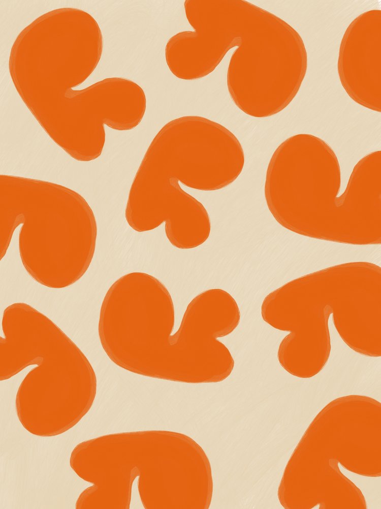 Abstrakte orange Formen von Studio Palette