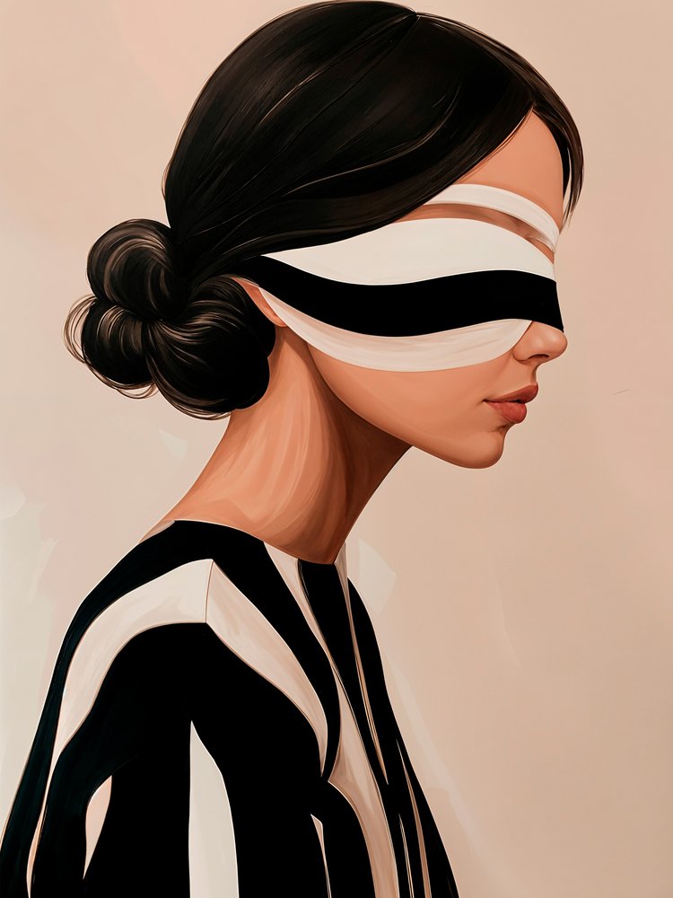 Elegante Frau mit Augenbinde von Studio Palette