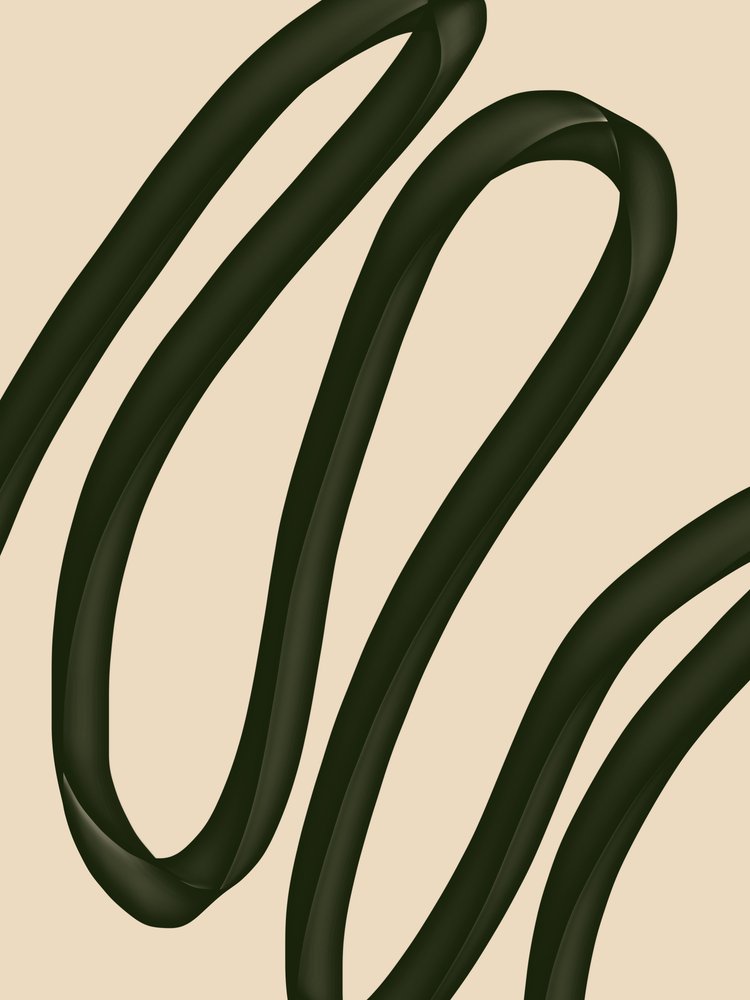 Flüssige grüne Kurven von Studio Palette