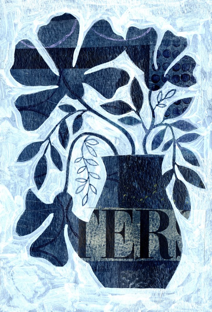 Indigo Blumenvase von Susan Black