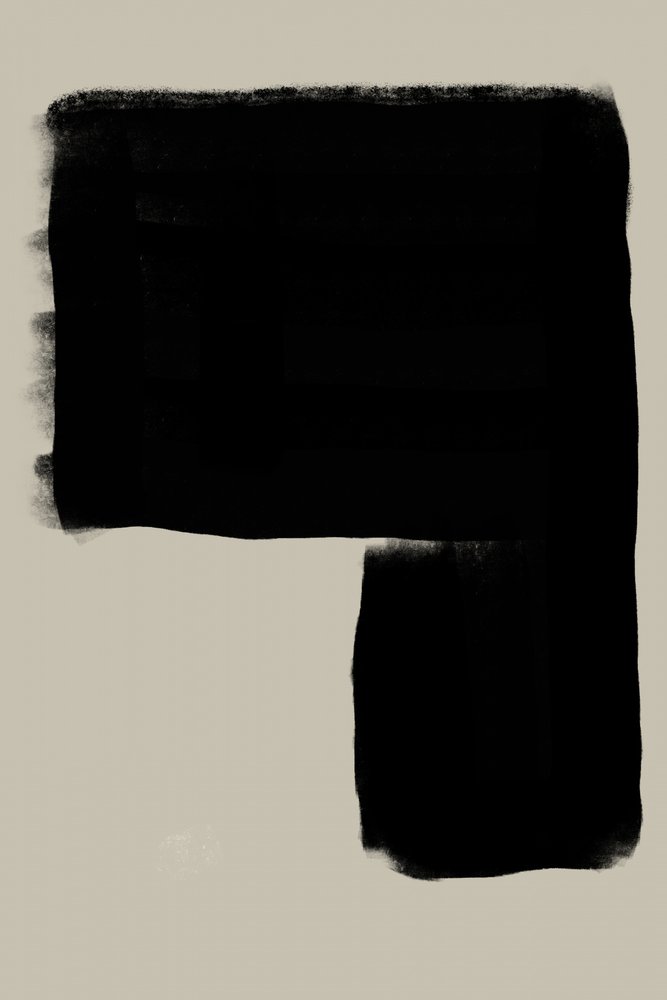 Abstrakte schwarze Form von THE MIUUS STUDIO