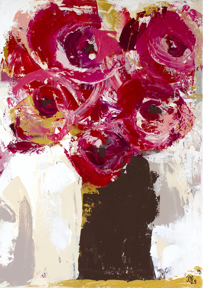 Lebendige rote Blüten von Tove Höglund