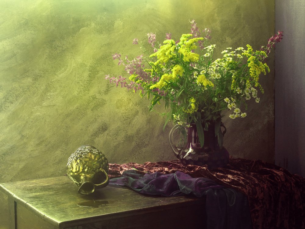 Herbstliches Blumen-Stillleben von UstinaGreen