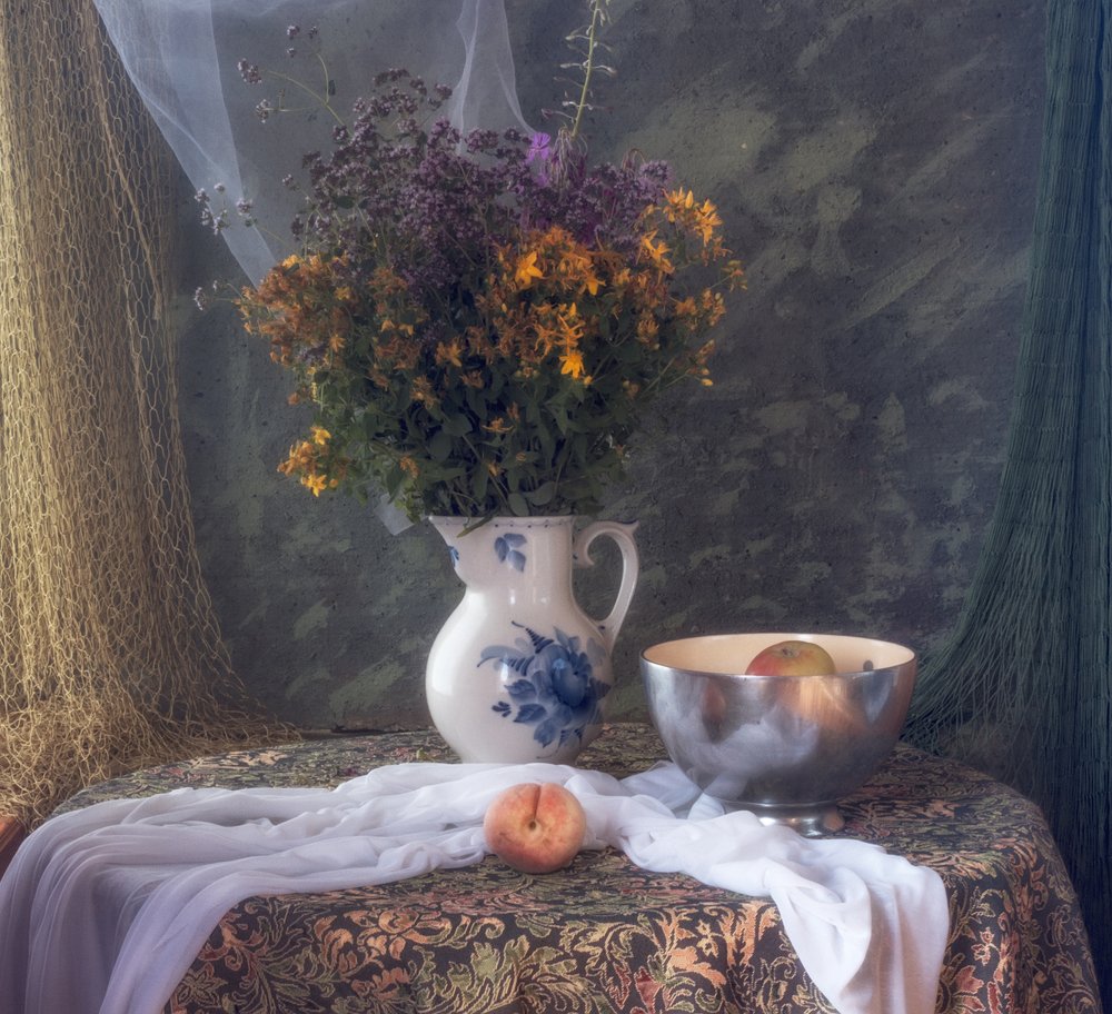 Rustikales Blumenstillleben von UstinaGreen