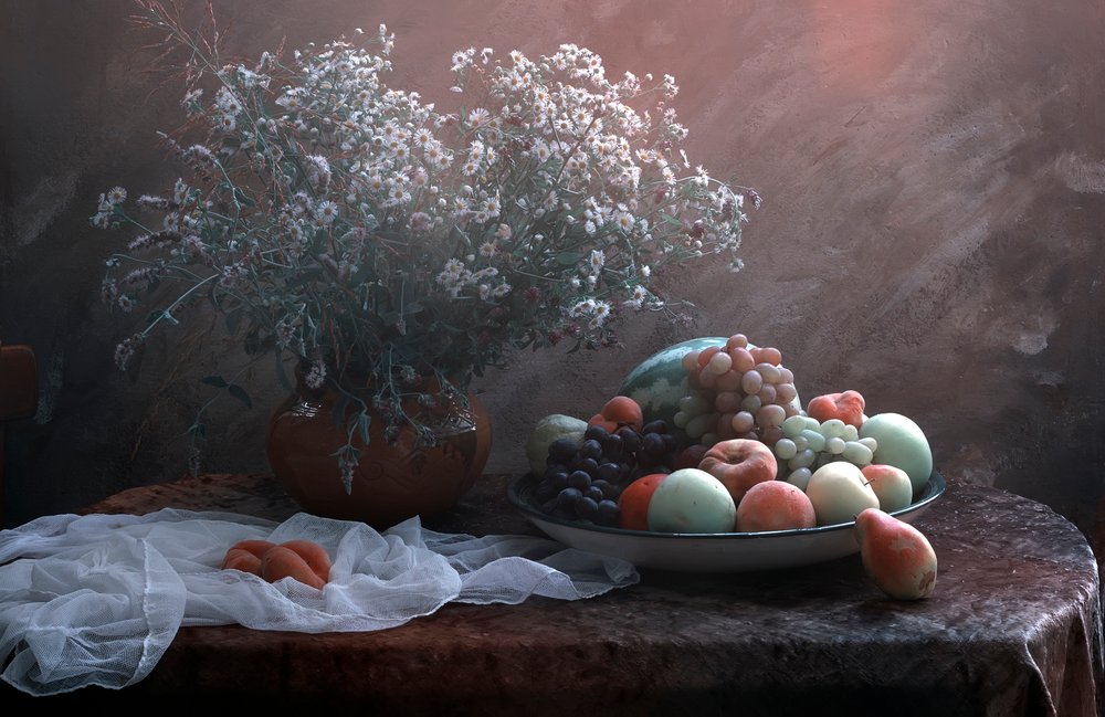 Rustikale Früchte und Blumen von UstinaGreen