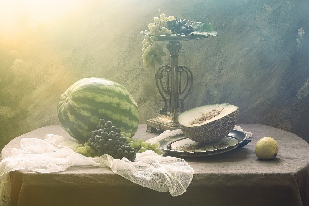 Vintage Frucht Stillleben von UstinaGreen