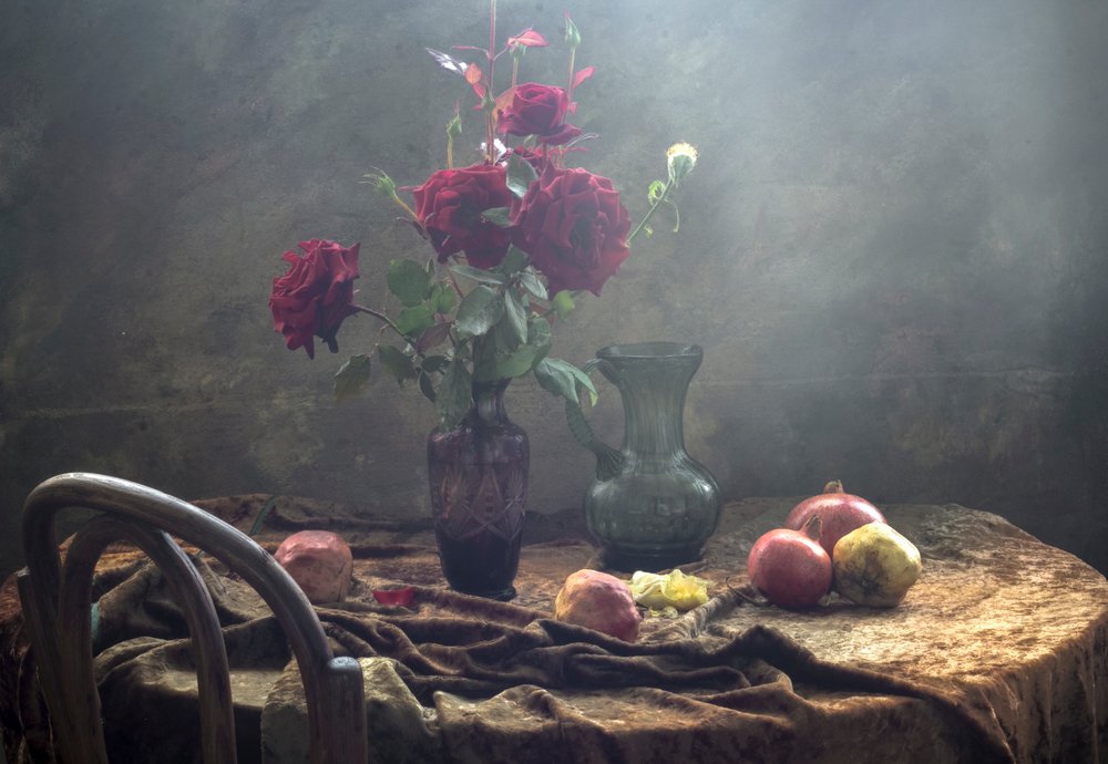 Vintage Rosen Stillleben von UstinaGreen