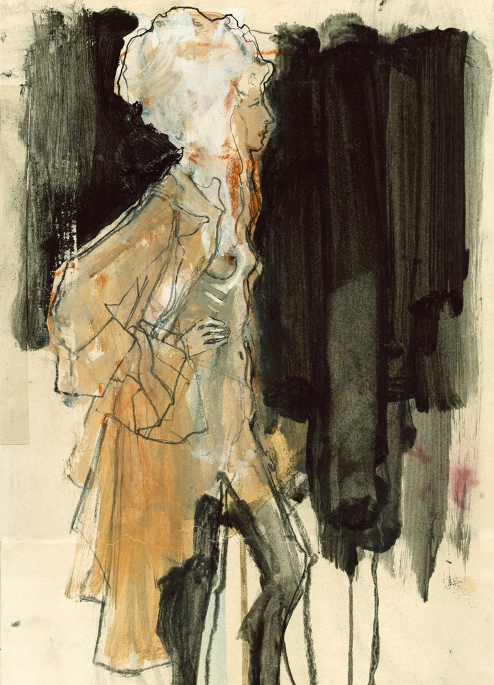 Elegante Modeskizze von Ute Rathmann