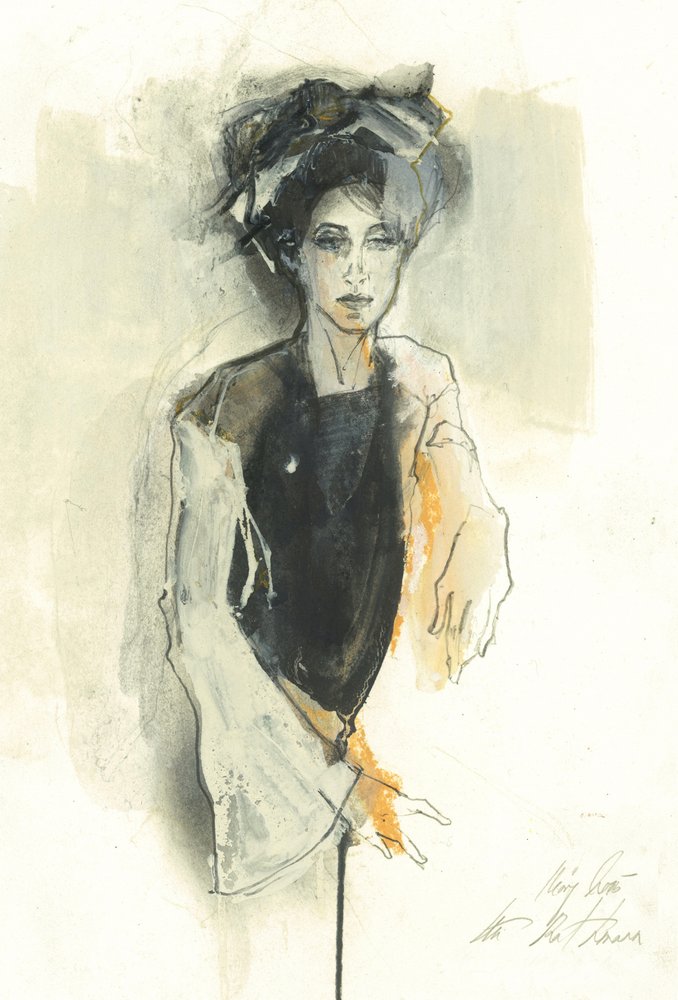 Elegantes Frauenporträt von Ute Rathmann