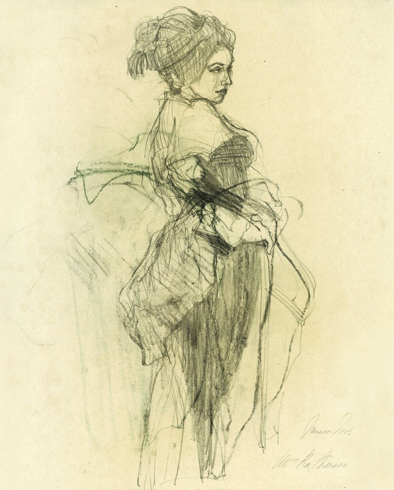 Elegante Frauenskizze von Ute Rathmann