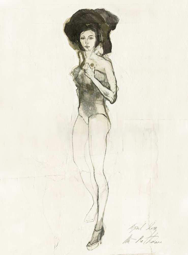 Modefigur Zeichnung von Ute Rathmann