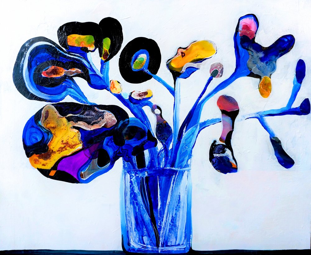 Bunte abstrakte Blume von Victor Tkachenko