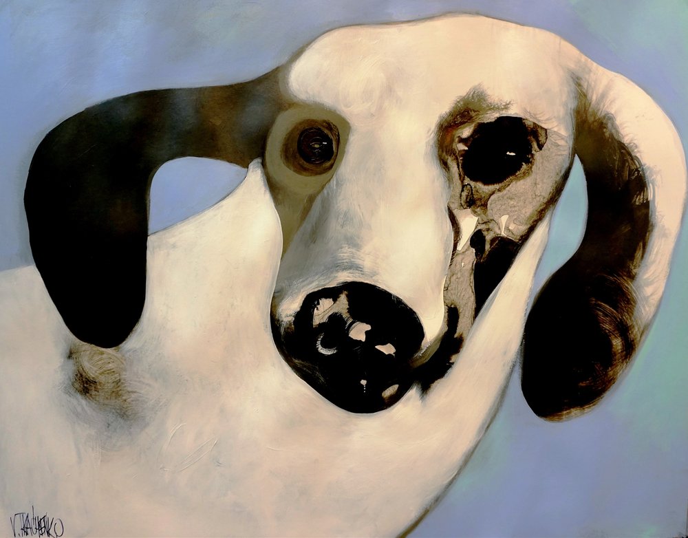Träumerisches Hunde-Porträt von Victor Tkachenko