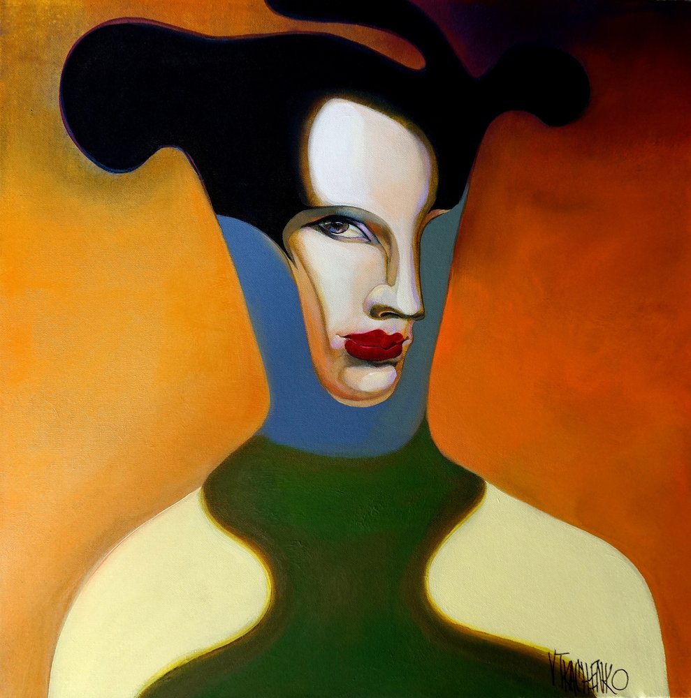 Elegantes abstraktes Porträt von Victor Tkachenko
