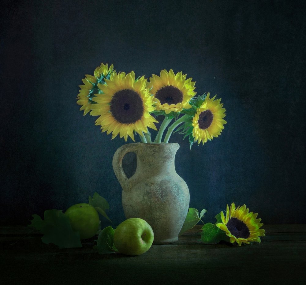 Sonnenblumen Grüne Äpfel von Yinan F.
