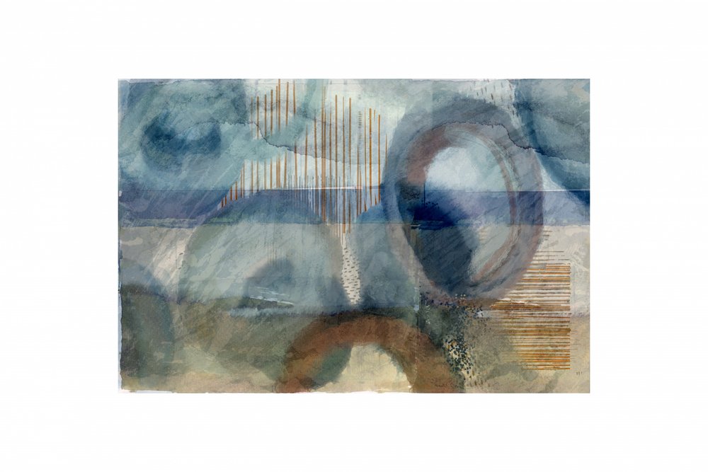 Abstrakte blaue Kreise von cartissi