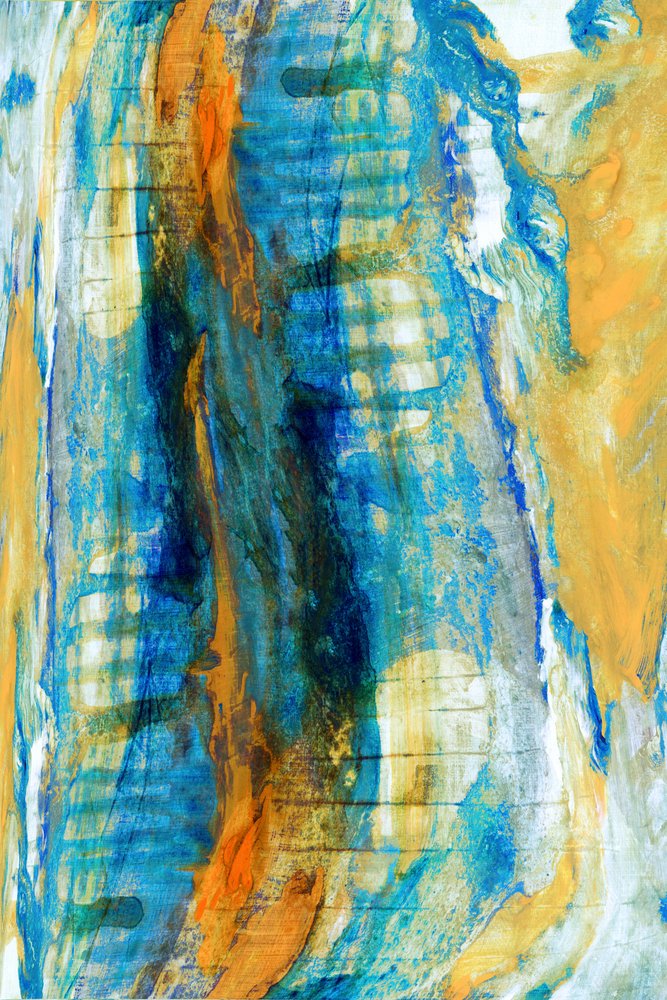 Abstrakter blauer Goldfluss von cartissi