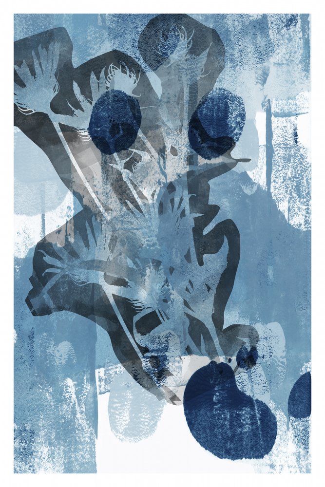 Abstrakte Indigo-Botanicals von cartissi