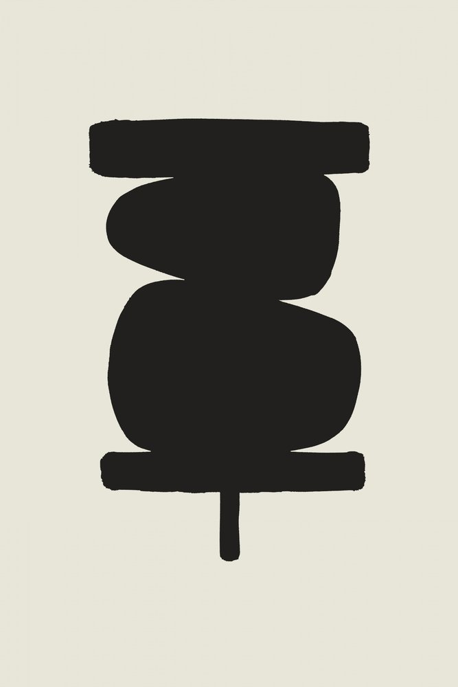Schwarzes Gleichgewicht Abstrakt von cartissi