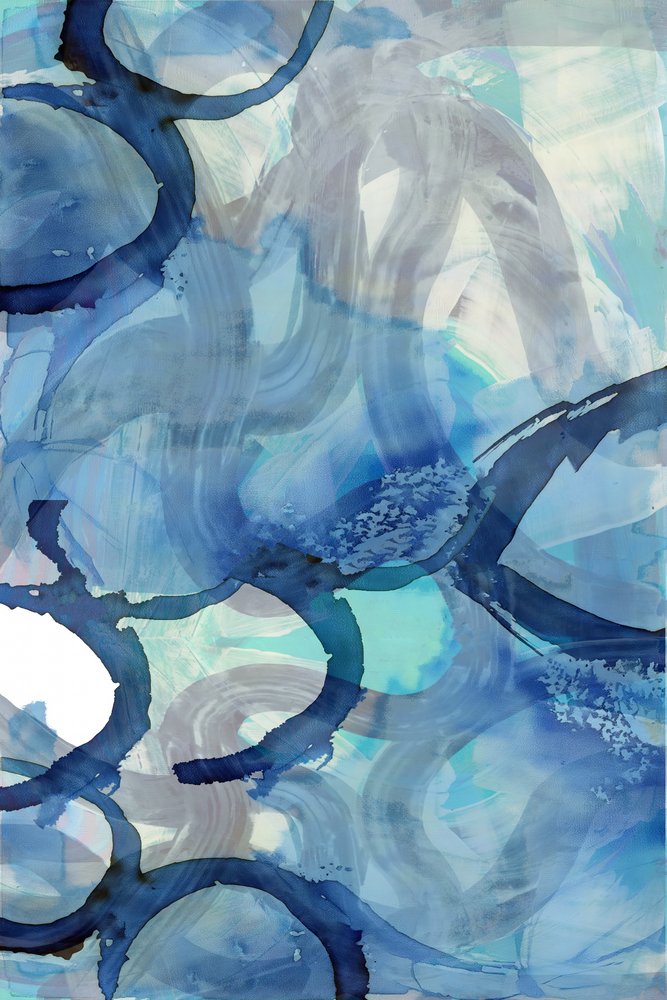 Fließendes Blaues Abstrakt von cartissi