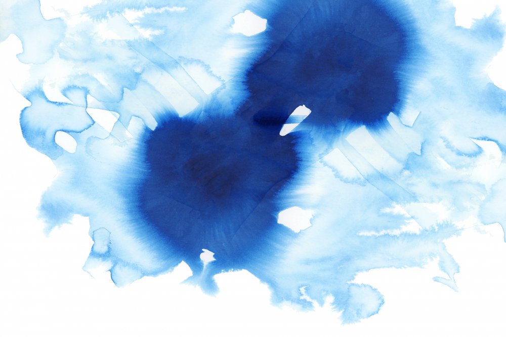 Flüssiges Blau Aquarell von cartissi