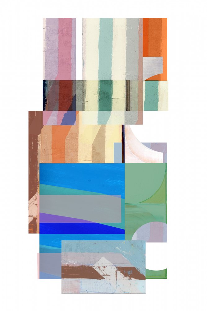 Gedämpfte Geometrische Collage von cartissi