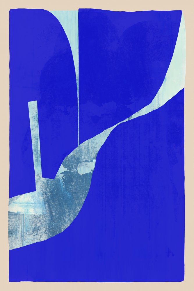 Lebendige blaue Abstraktion von cartissi