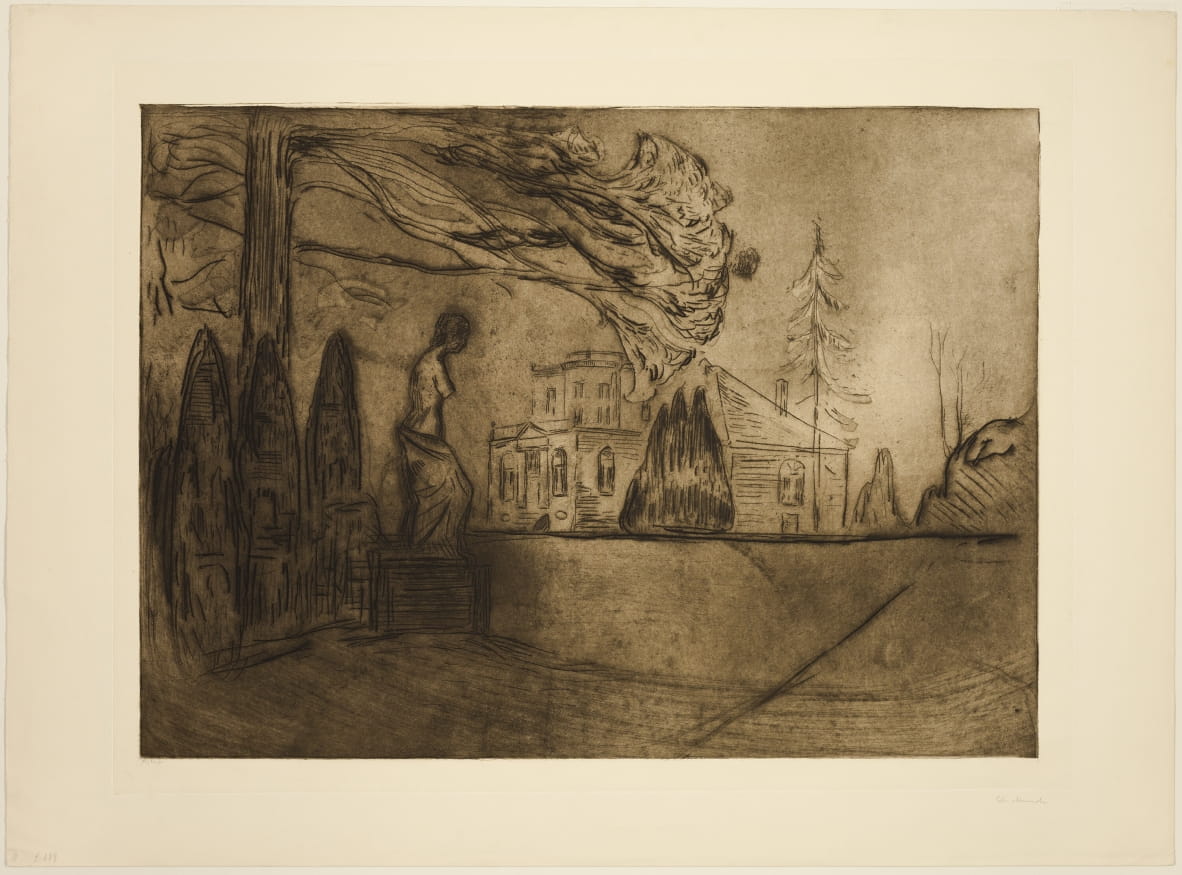 Der Garten bei Nacht von Edvard Munch Kunstdruck kaufen