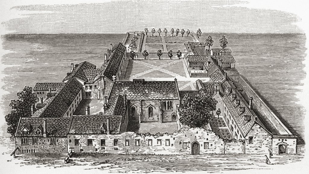 Worcester College, früher Gloucester Hall, Oxford c.1673, von Eine