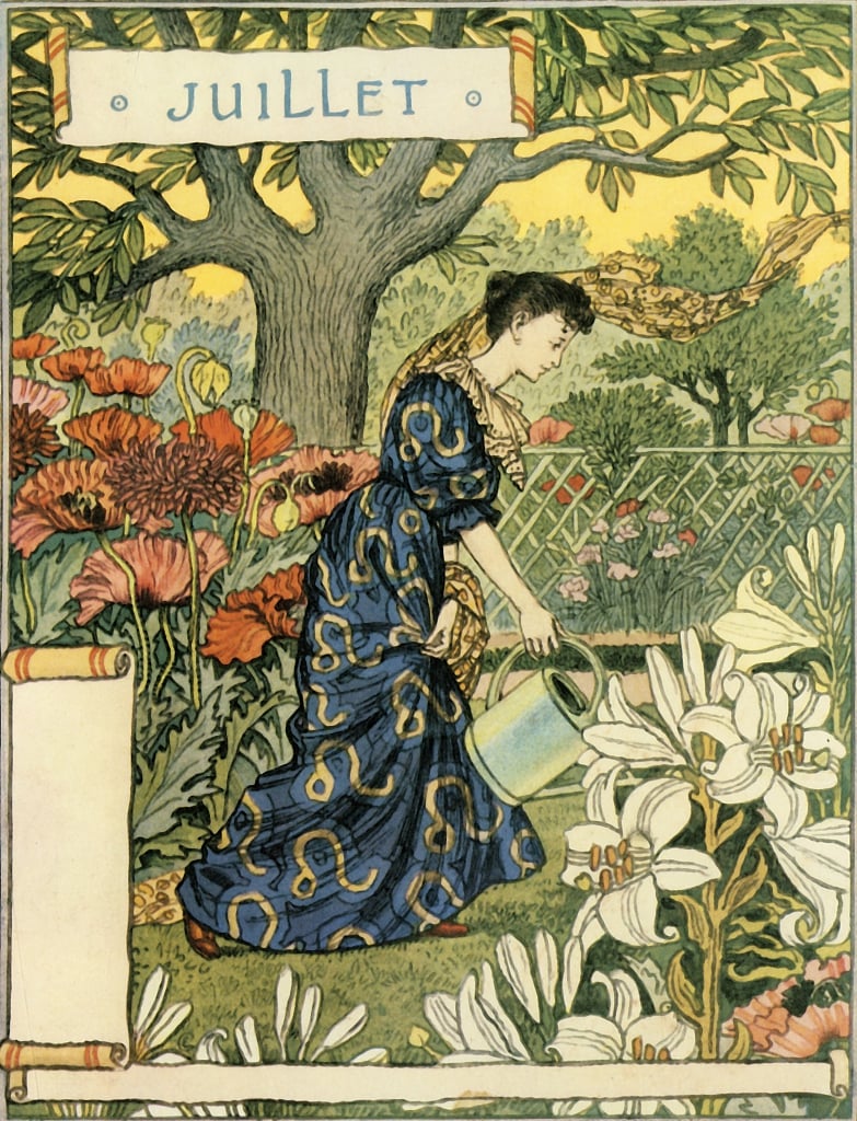 Juli 1896. von Eugene Grasset hochwertiger Kunstdruck