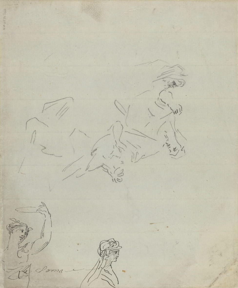 Figure Studies [verso] von Giovanni Battista Cipriani