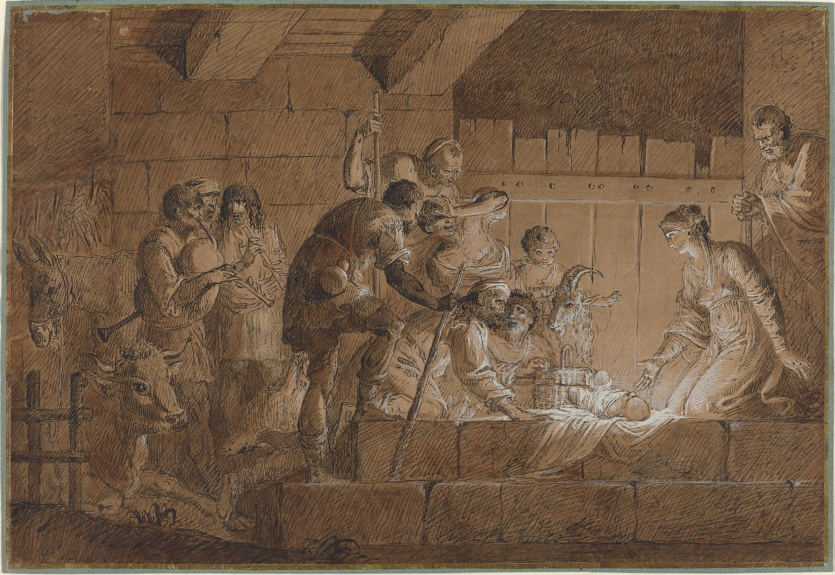 Die Geburt Christi von Giuliano Traballesi Kunstdruck