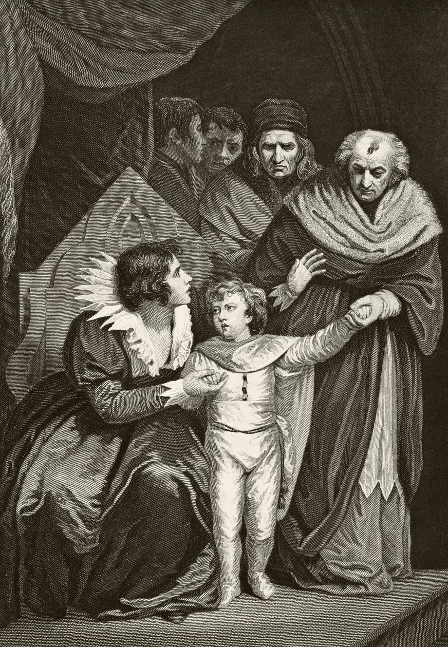 Elizabeth Woodville, Königin von König Edward IV. von England, übergibt ihren Sohn, aus 