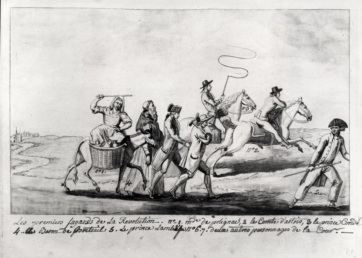 Die ersten Flüchtlinge der Revolution: Mme de Polignac, Comte d