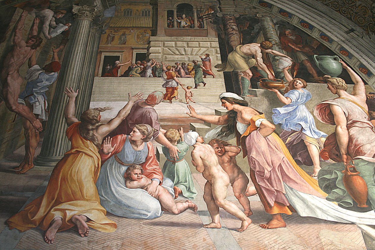 Das Feuer im Borgo von Raffaello Sanzio Raphael