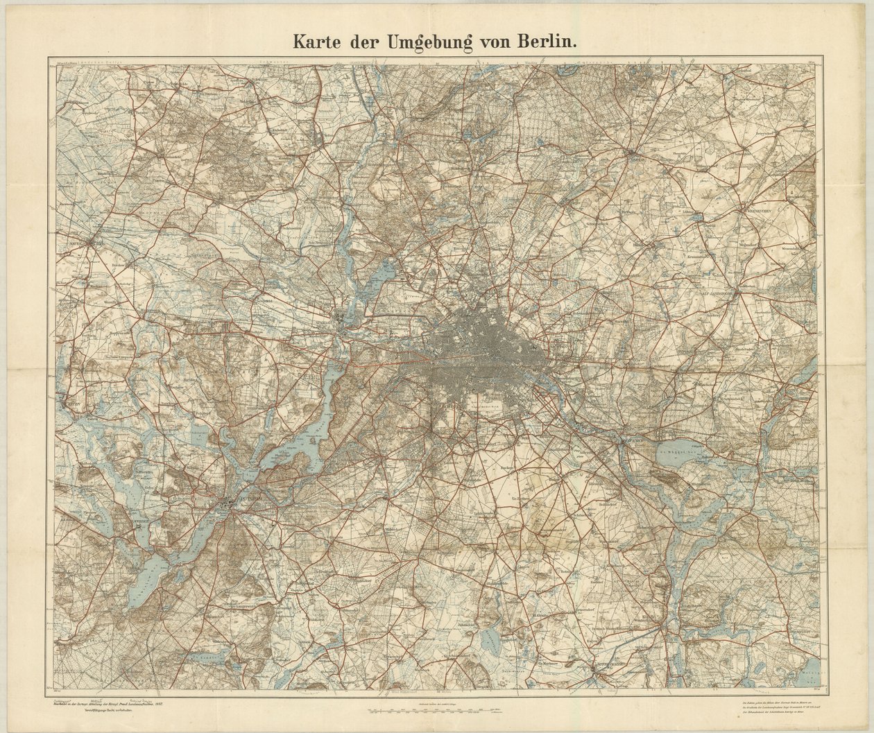 Karte der Umgebung von Berlin von Unknown