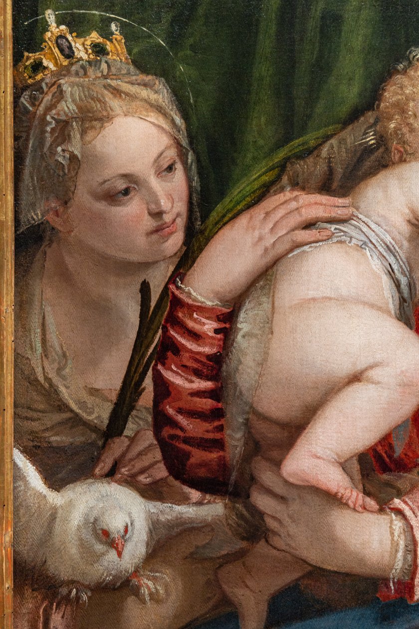 Madonna und Jesuskind zwischen S. Katharina von Alexandrien und Petrus (Detail) von (1528 88) Veronese