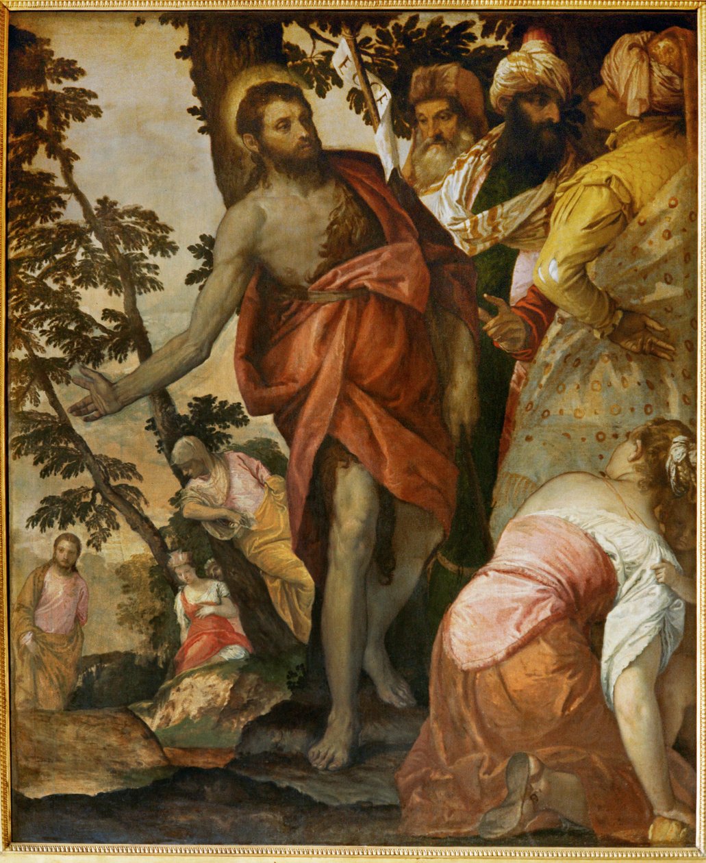 Johannes der Täufer predigt von (1528-88) Veronese