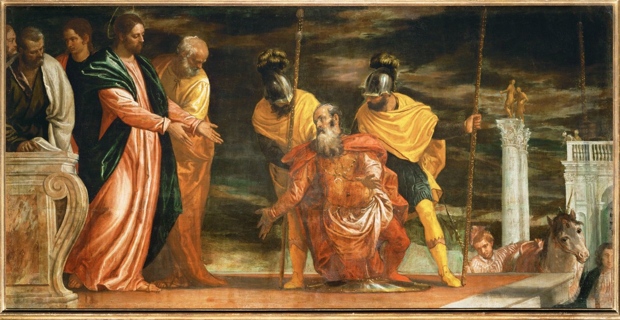 Der Hauptmann von Kapernaum, der Jesus bittet, seinen gelähmten Diener zu heilen von (1528-88) Veronese