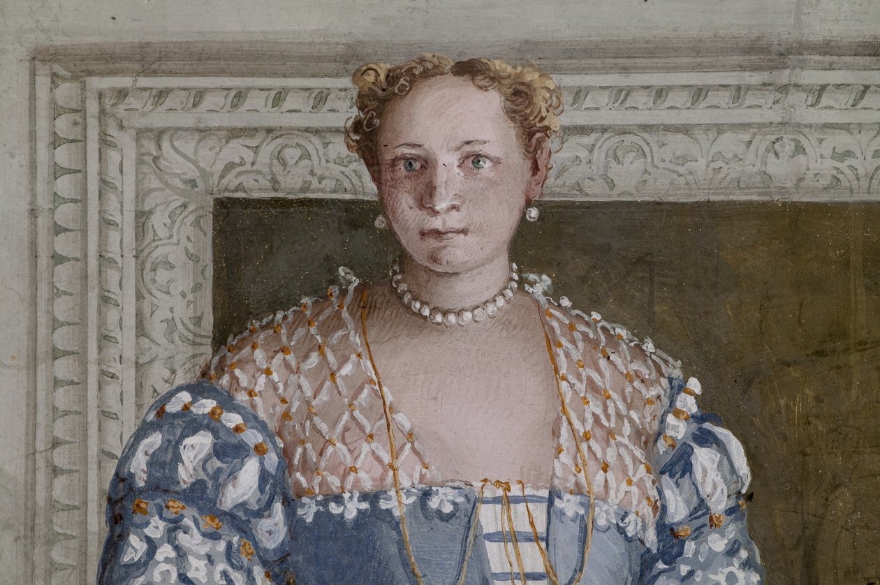 Donna Barbaro, die Halle des Olymp (Detail) von Veronese