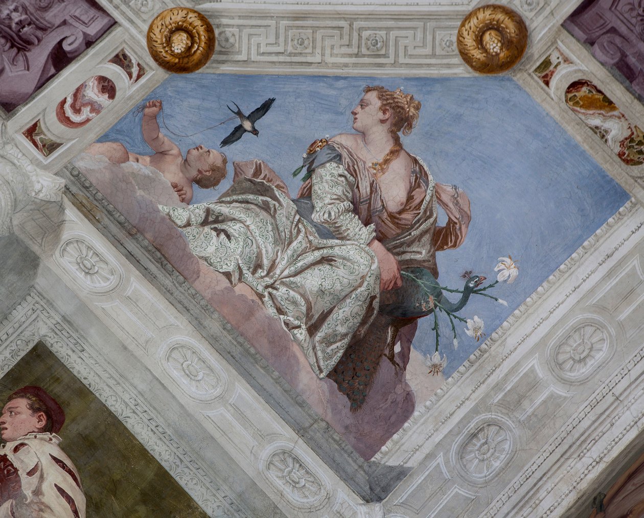 Fresko, Villa Barbaro, Maser, Italien von Veronese