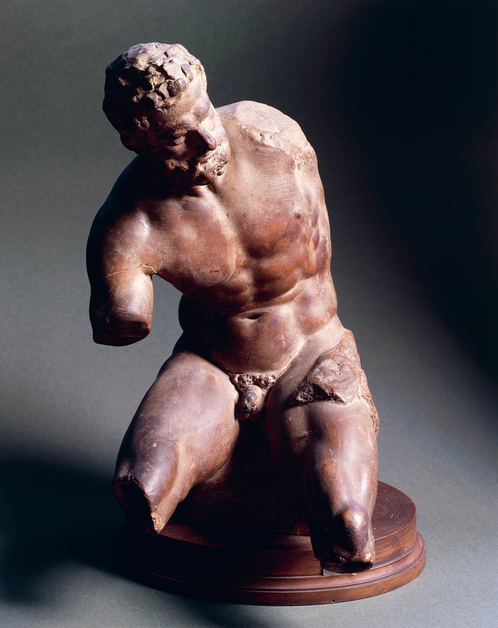 Männlicher Akt, ca. 1572, von Giambologna, Terrakottaskulptur von Giambologna