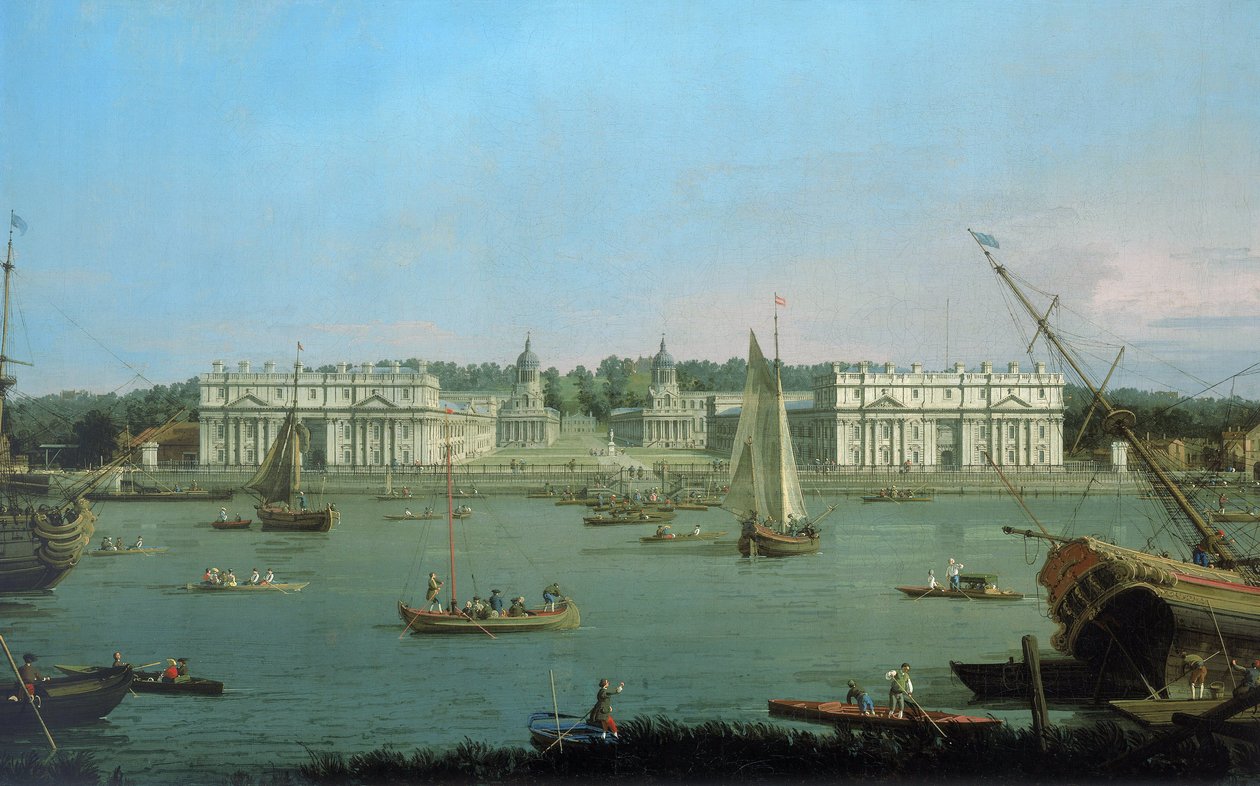 Greenwich Hospital, gesehen vom Nordufer der Themse von (1697 1768) Canaletto