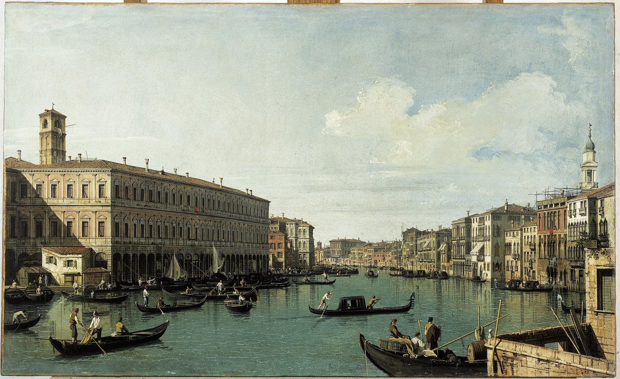 Der Große Kanal, gesehen von der Rialto-Brücke, ca. 1725 von (1697 1768) Canaletto