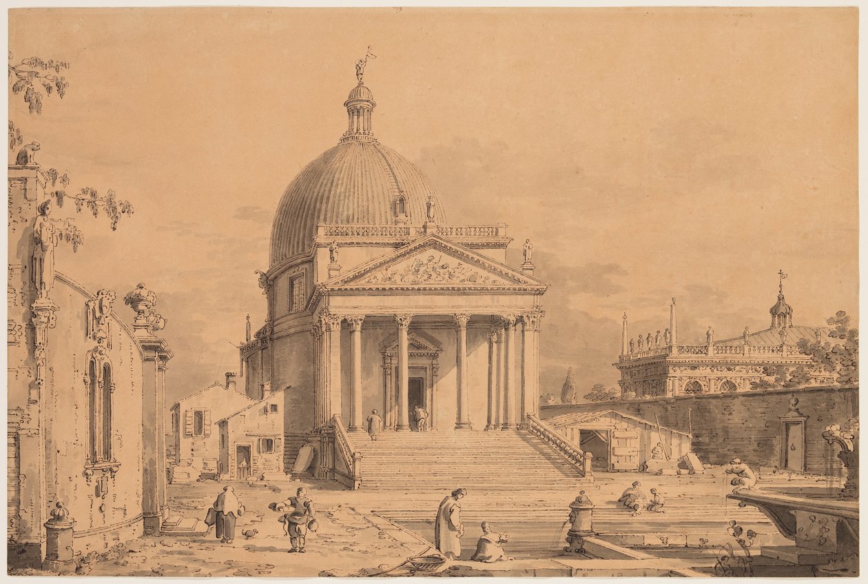 Veduta Ideata mit San Simone Piccolo, ca. 1735 von Canaletto